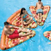 Intex uppblåsbar pizzabit badmadrass