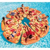 Intex uppblåsbar pizzabit badmadrass