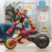 Avengers Iron man Bend and Flex figur med motorcykel
