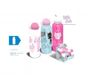 Vattenflaska i aluminium i Katt motiv, 500 ml