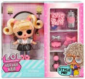 L.O.L. Surprise! Hair hair hair docka blont hår med 8 tillbehör, 1-pack