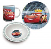 Cars, porslinset, 3 delar med tallrik, mugg och skål
