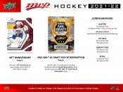 NHL ishockey samlarkort mvp Upper Deck 2021-22