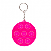 Pop It nyckelring cirkel rosa
