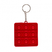 Pop it nyckelring kvadrat röd