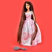 Prinsessa med långt hår - Docka