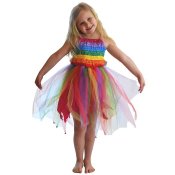 Rainbow Älvklänning med bjällror 5-6 år