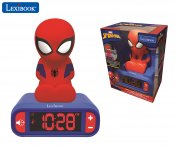 Spiderman Nattlampa Med Väckarklocka