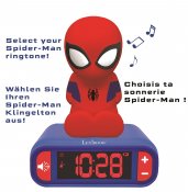 Spiderman Nattlampa Med Väckarklocka