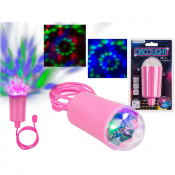Rosa Discolampa med färgskiftande LED ljus
