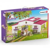 Schleich Stall med Hästar och Tillbehör
