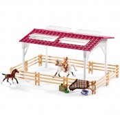 Schleich Stall med Hästar och Tillbehör