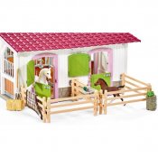 Schleich Stall med Hästar och Tillbehör