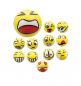2-pack Stressboll med Emoji motiv som lugnar ner dina nerver!