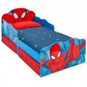 Spiderman säng med förvaring och inbyggd nattlampa