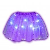 Lila tyllkjol med ljus LED