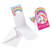 Unicorn Inbjudningskort 8 pack