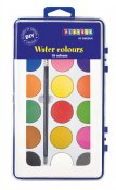 Vattenfärgspalett, 18 färger med pensel
