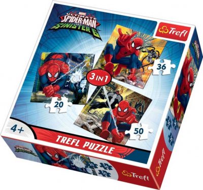Spider-Man Pussel 3 i 1