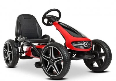 Trampbil Mercedes Benz gokart röd