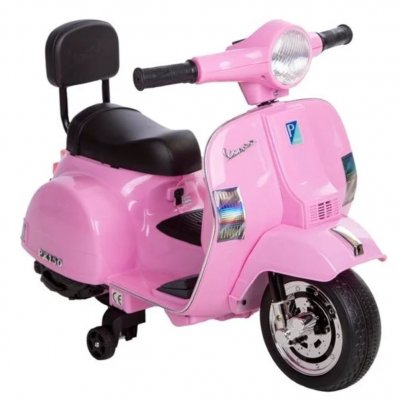 Elscooter barn Vespa PX150 6V Rosa