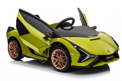 Elbil Barn Lamborghini Sian 12 v grön