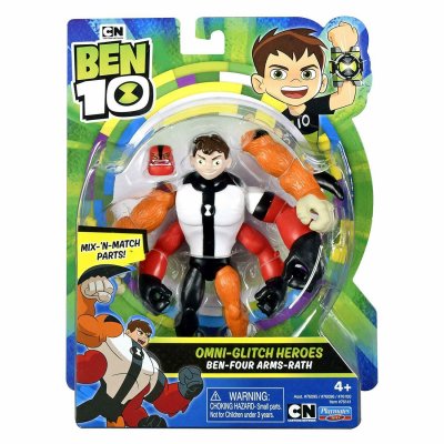 Ben 10 figur, Omni Glitch Heroes Ben Four Arms Rath 