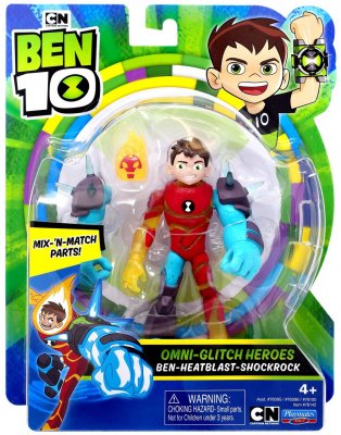 Ben 10, Omni Glitch Heroes Ben Heatblast Shockrock