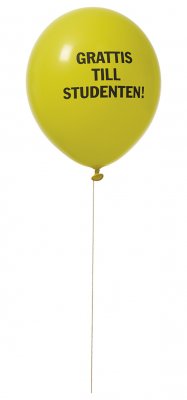 Studentballonger 8-pack (gul/blå)