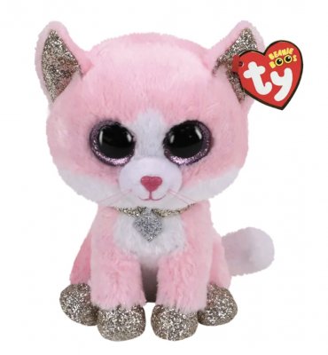 FIONA Rosa Katt Gosedjur – Mjuk Mjukisdjur & Glittrande Kramvänlig Leksak