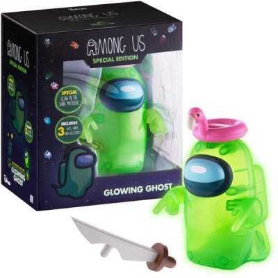 Among Us Crewmate ghost figur grön Special Edition glow in the dark 12 cm