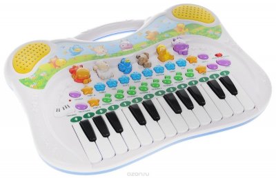 Keyboard piano med djurläten