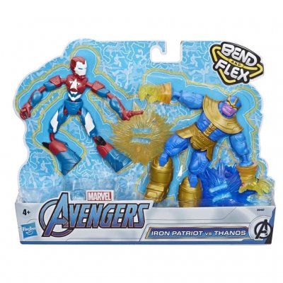 Marvel Avengers Iron Patriot vs Thanos Bend & flex leksaksfigurer