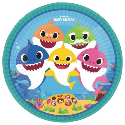 Baby Shark papperstallrikar 8-pack 23cm