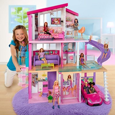 Barbie Dreamhouse Trevåningshus med möbler