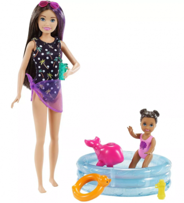 Barbie Skipper Barnvakt Pool Party