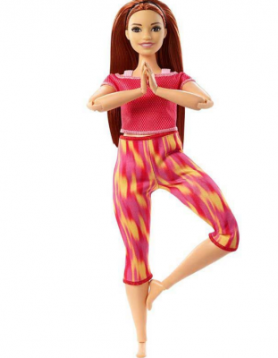 Barbie Yoga Docka Rosa