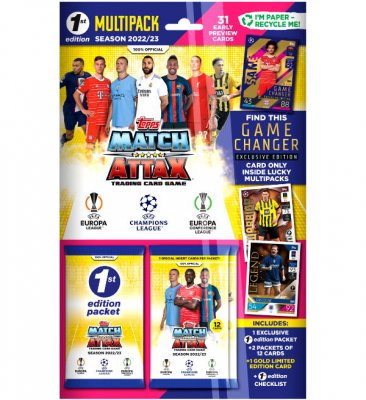 Fotbollskort 2022/23 Limited Edition kort UEFA Champions League Europa League Conference League 31 st samlarkort
