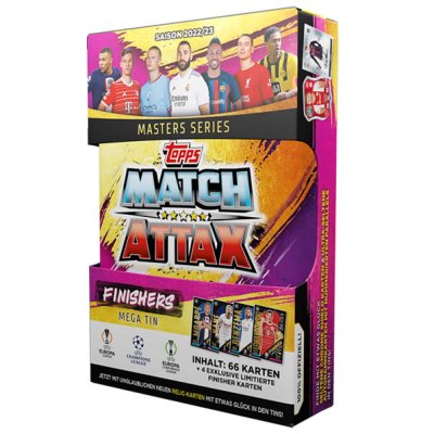 Fotbollskort Mega Tin Uefa Champions League Europa League Conference League 2022/23 Limited Edition Finishers kort samlarkort