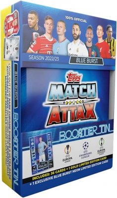 Fotbollskort Pocket Tin Mini Tin Uefa Champions League Europa League Conference League 2022/23 Limited Edition Erling Haaland