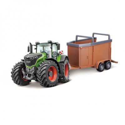 Leksakstraktor med hästbox - Fendt 1050 Vario - Burago