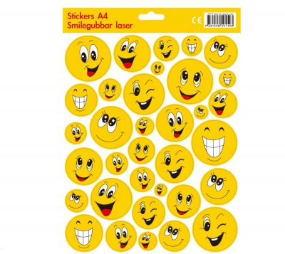 Emoji, Stickers med Smiley motiv, ca 40 st