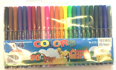 Färgglada tuschpennor i regnbågens färger! 24pack