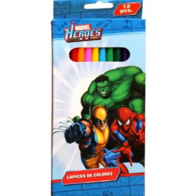 12 st färgpennor från Marvel Heroes