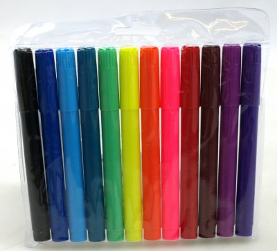 Färgpennor tusch i jumbo 12-pack