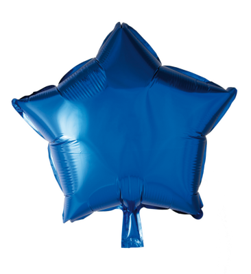 Folieballong, stjärna, blå, 46 cm
