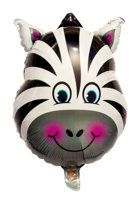 Folieballong Zebra, 56 cm
