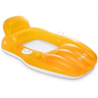 Intex uppblåsbar badfåtölj orange