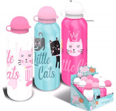 Vattenflaska i aluminium i Katt motiv, 500 ml