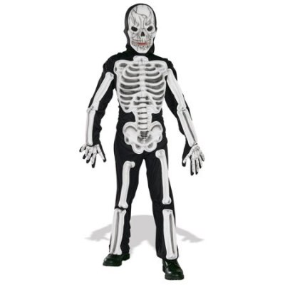 Skelett i 3D maskeraddräkt barn